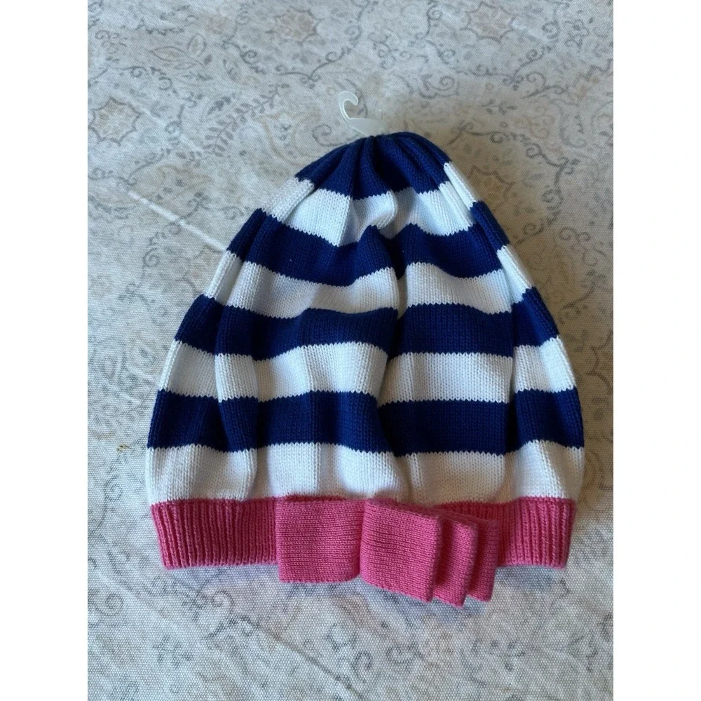 GYMBOREE Girl Size 6 3 Piece Top Skirt and Hat Set White Pink Blue Nautical Anch